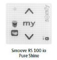 Somfy Smoove A/M Black Shine io – nástěnný jednokanálový dotykový ovladač s A/M 
